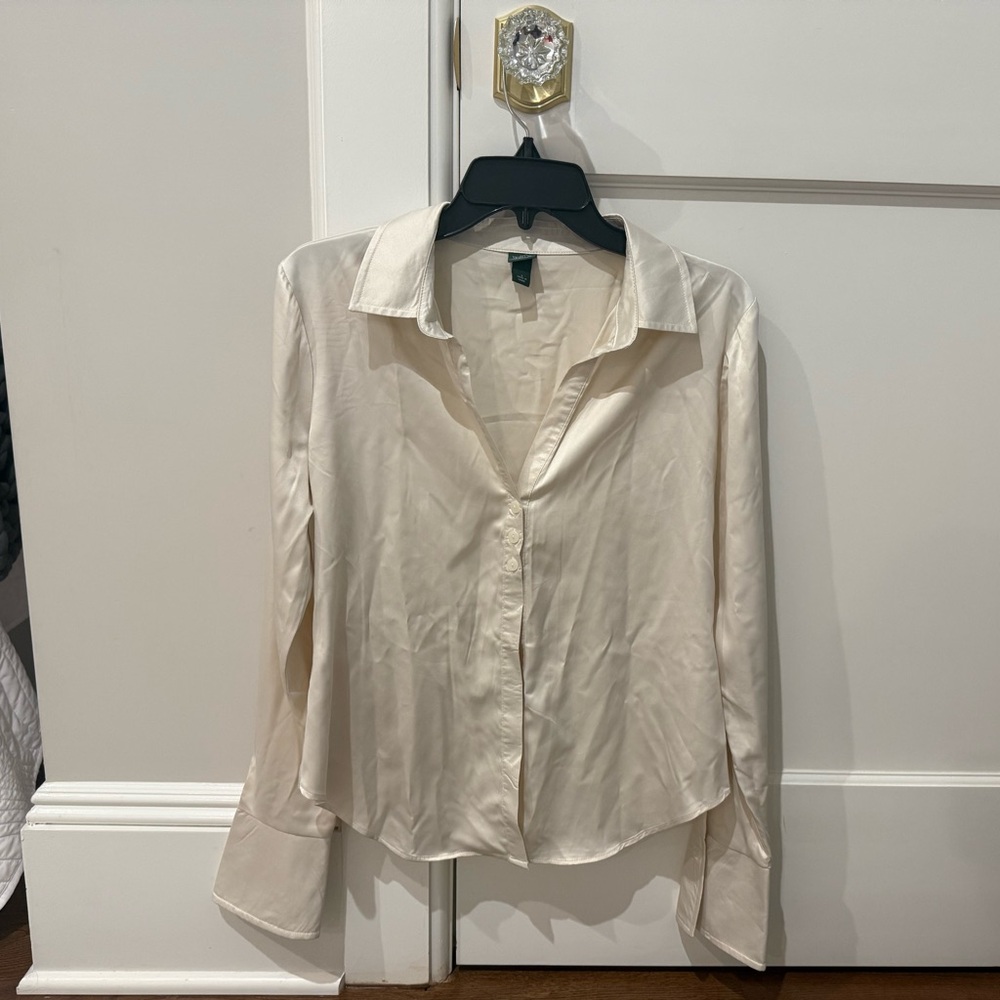 Wild Fable Cream Button Down Shirt